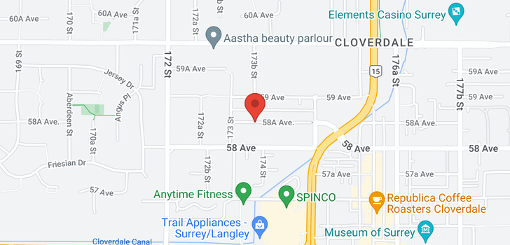 map of 17375 58A AVENUE
